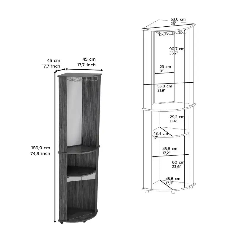 Armoire de rangement de salle de bain, Armoire haute grand meuble de rangement avec 2 tiroirs et étagères ouvertes