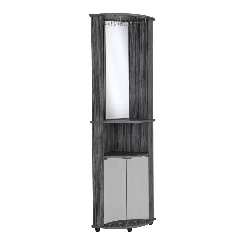 Armoire de rangement de salle de bain, Armoire haute grand meuble de rangement avec 2 tiroirs et étagères ouvertes