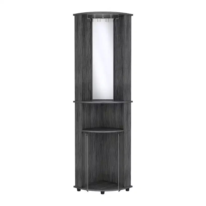 Armoire de rangement de salle de bain, Armoire haute grand meuble de rangement avec 2 tiroirs et étagères ouvertes